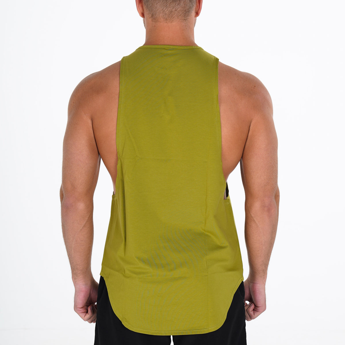 Men Olive Pulse Edge Tank | NVGTN