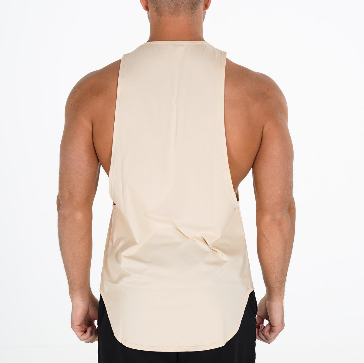 Men Beige Pulse Edge Tank | NVGTN