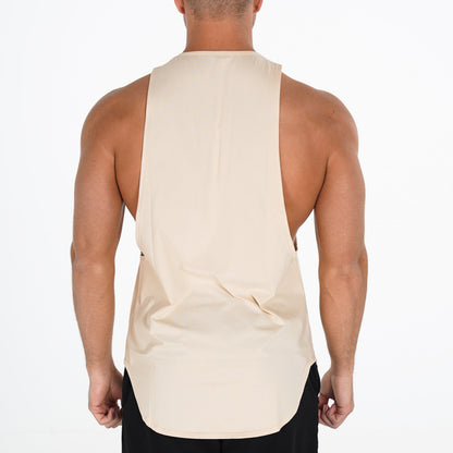Men Beige Pulse Edge Tank | NVGTN