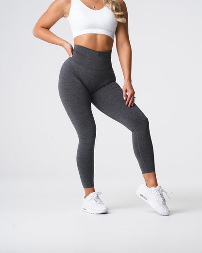Women Black Speckled Curve Seamless Leggings | NVGTN