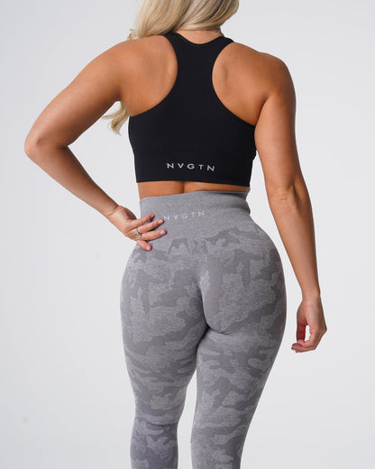 Women Grey Camo Seamless Leggings | NVGTN