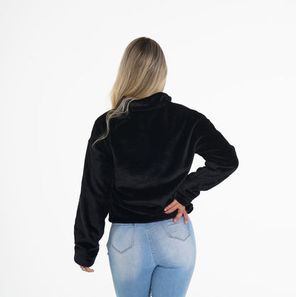 Women Black Full Length Teddy Fleece | NVGTN