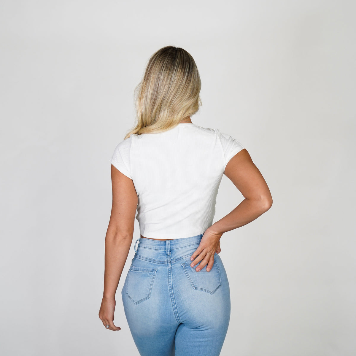 Women White Pulling Strings Tee | NVGTN