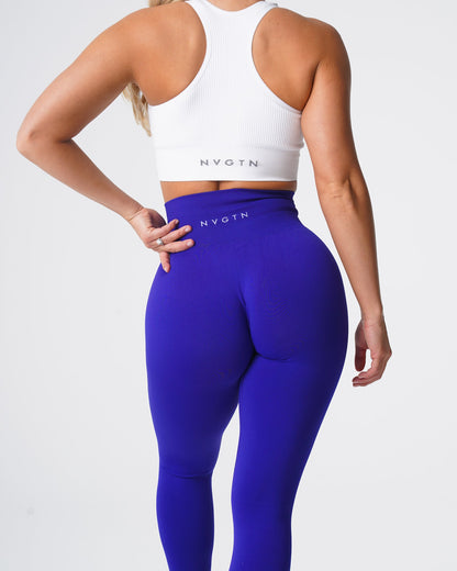 Women Cobalt Solid Seamless Leggings | NVGTN