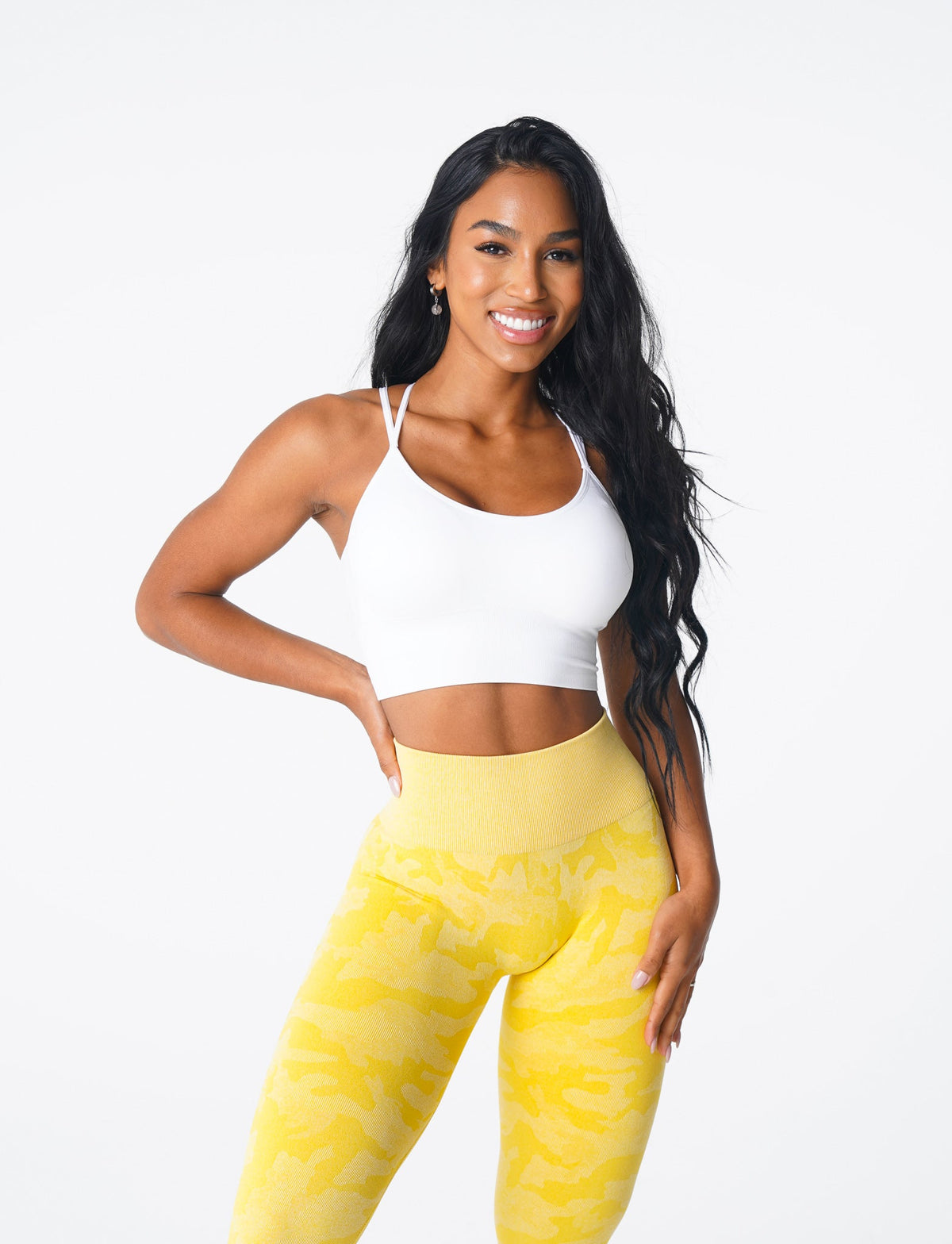 Women White Flourish Seamless Bra | NVGTN