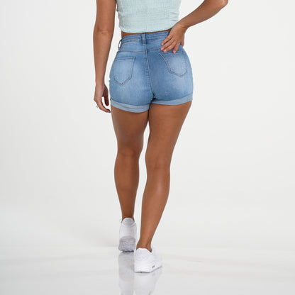 Women Navishape Light Wash Jean Shorts | NVGTN