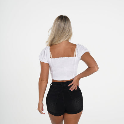 Women White Sweet n' Simple Blouse | NVGTN