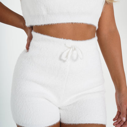 Women White Casual Cutie Lounge Shorts | NVGTN