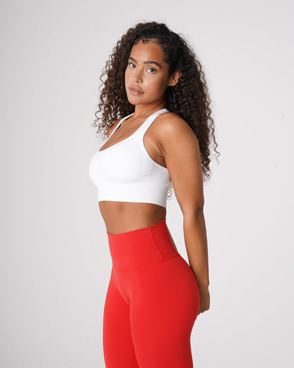 Women White Ignite Seamless Bra | NVGTN