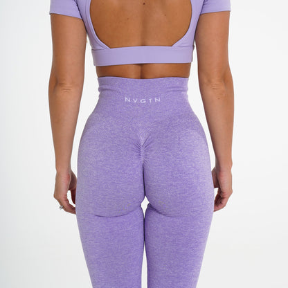 Women Lilac Scrunch Seamless Leggings | NVGTN