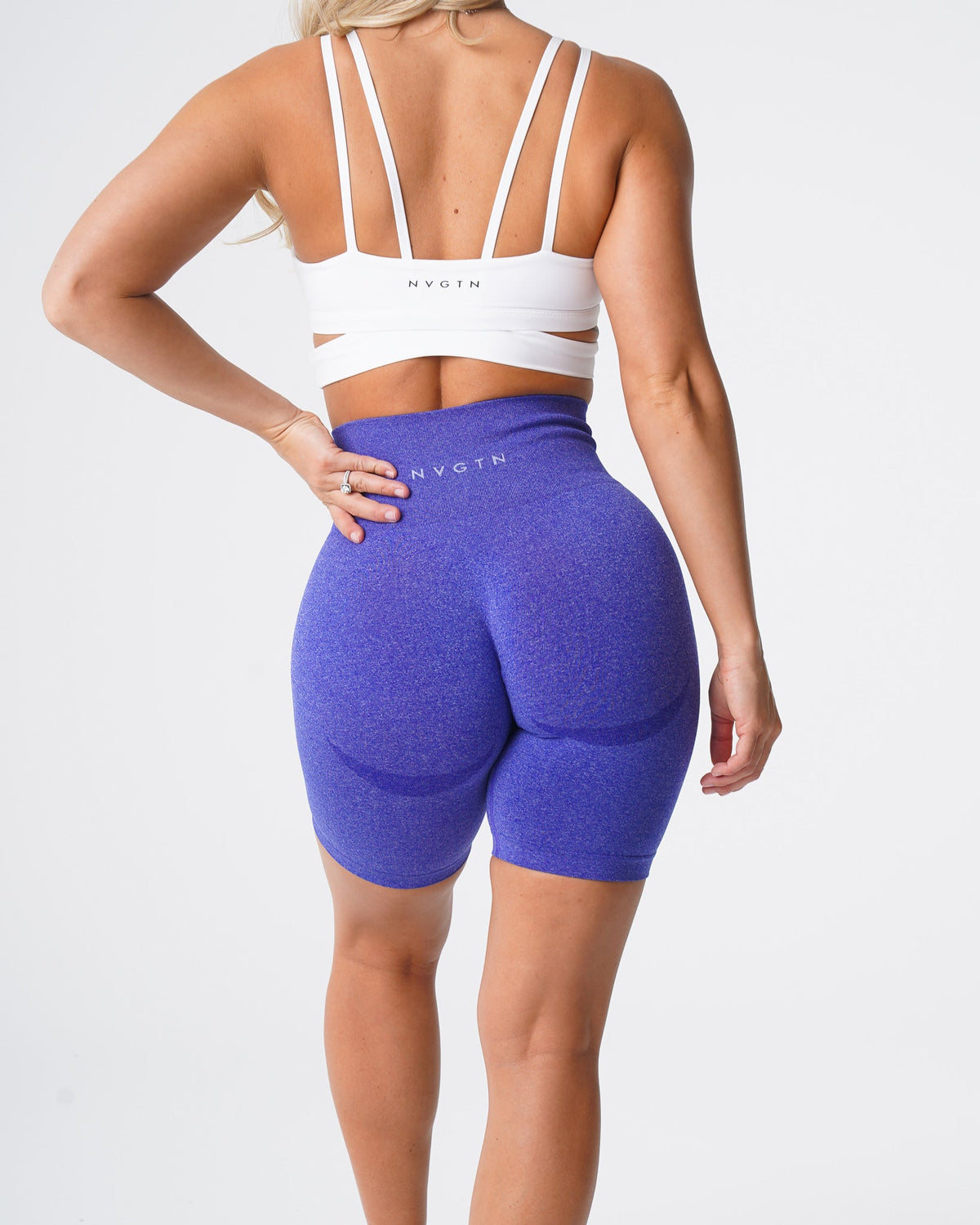 Women Electric Blue Biker Shorts | NVGTN
