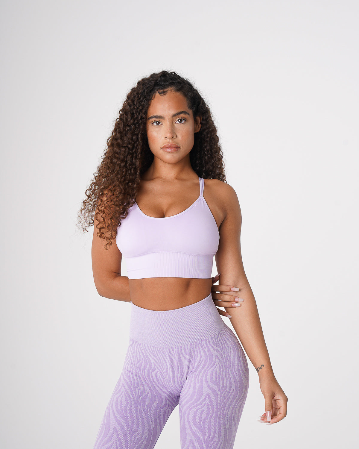 Women Lavender Flourish Seamless Bra | NVGTN