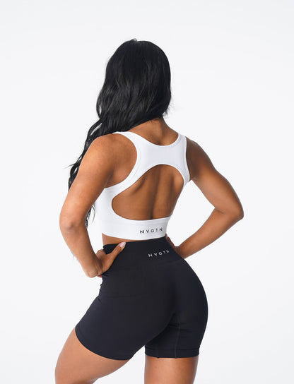 Women White Eclipse Seamless Bra | NVGTN