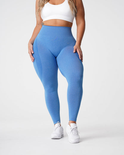 Women Ocean Blue Contour Seamless Leggings | NVGTN