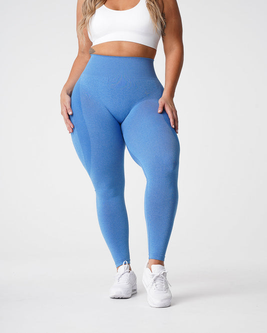 Women Ocean Blue Contour Seamless Leggings | NVGTN