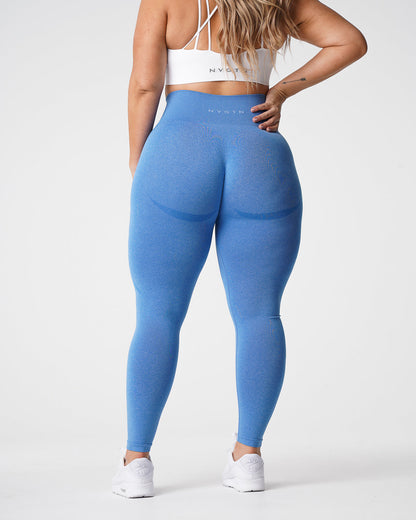 Women Ocean Blue Contour Seamless Leggings | NVGTN