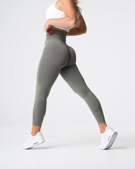 Women Khaki Green NV Seamless Leggings | NVGTN