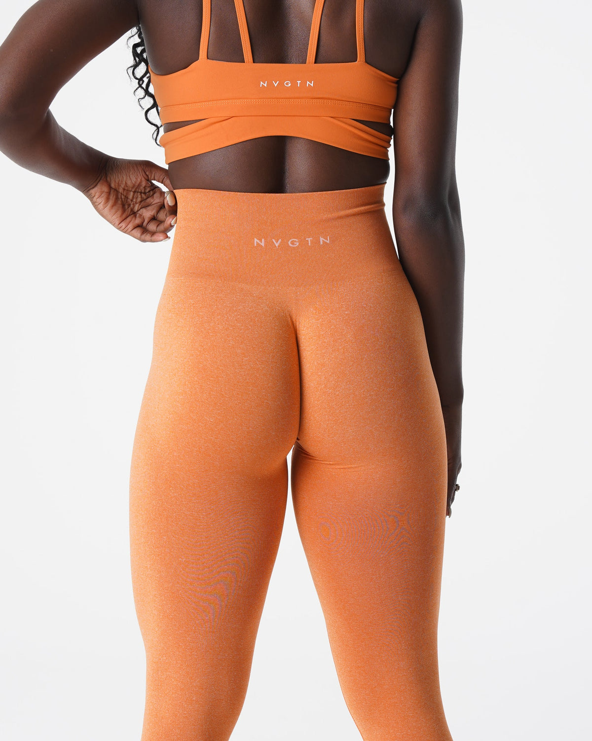 Women Burnt Orange NV Seamless Leggings | NVGTN