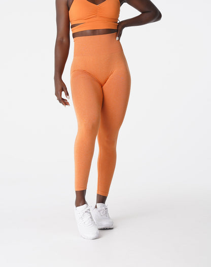 Women Burnt Orange NV Seamless Leggings | NVGTN