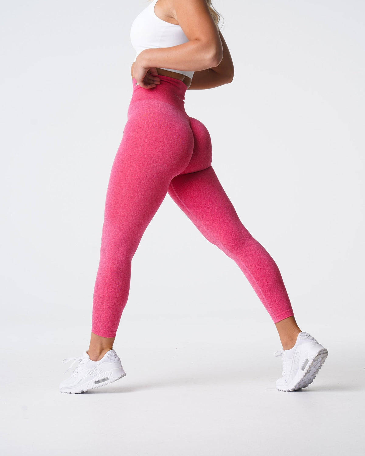 Women Hot Pink NV Seamless Leggings | NVGTN