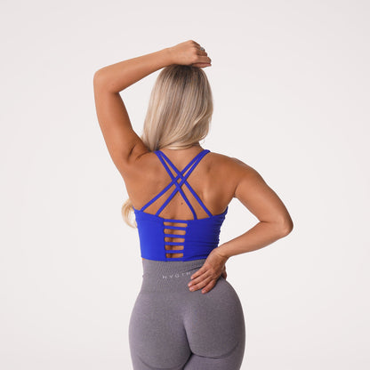 Women Sapphire Blue Matrix Bra Top | NVGTN