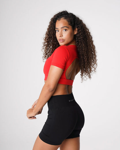 Women Scarlet Open Back Tee | NVGTN