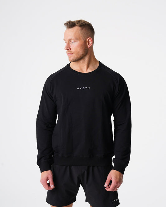 Men Black Crew Neck Sweatshirt | NVGTN