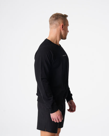 Men Black Crew Neck Sweatshirt | NVGTN