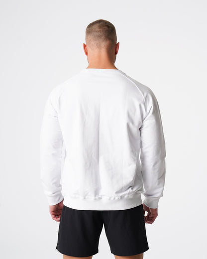 Men White Crew Neck Sweatshirt | NVGTN