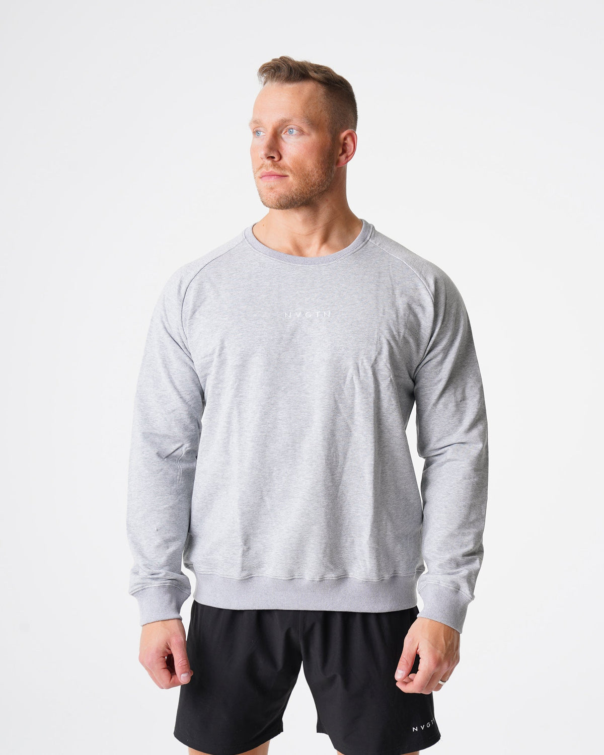 Men Grey Crew Neck Sweatshirt | NVGTN