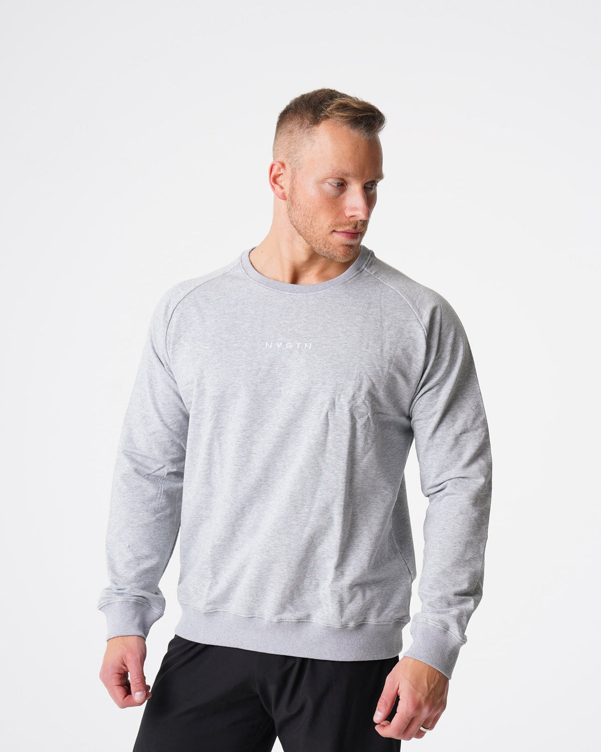 Men Grey Crew Neck Sweatshirt | NVGTN
