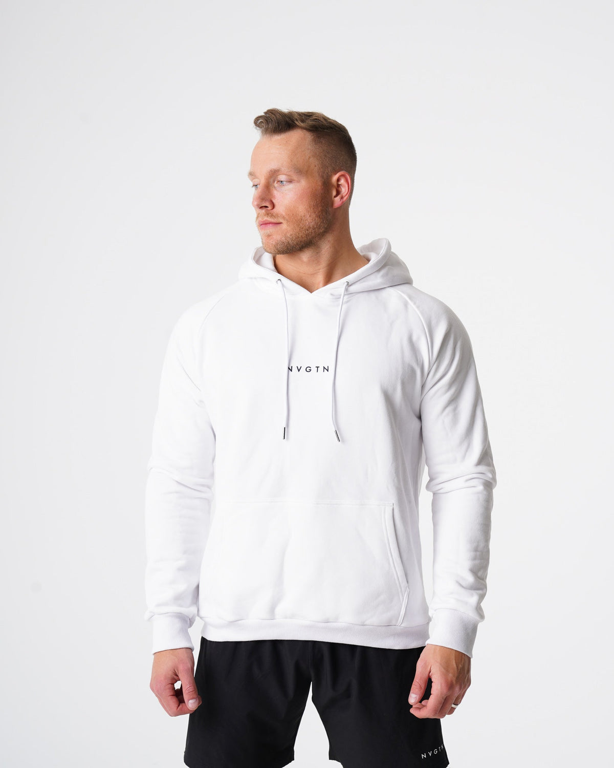 Men White Lounge Hoodie | NVGTN