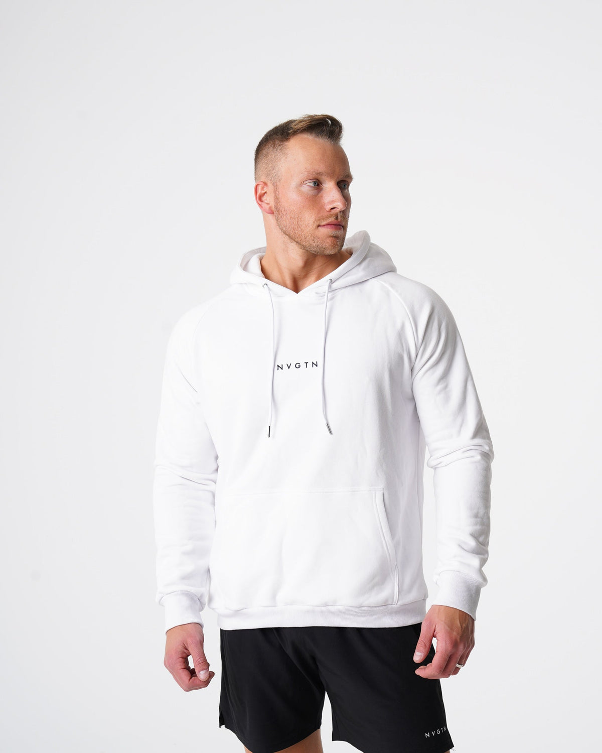 Men White Lounge Hoodie | NVGTN