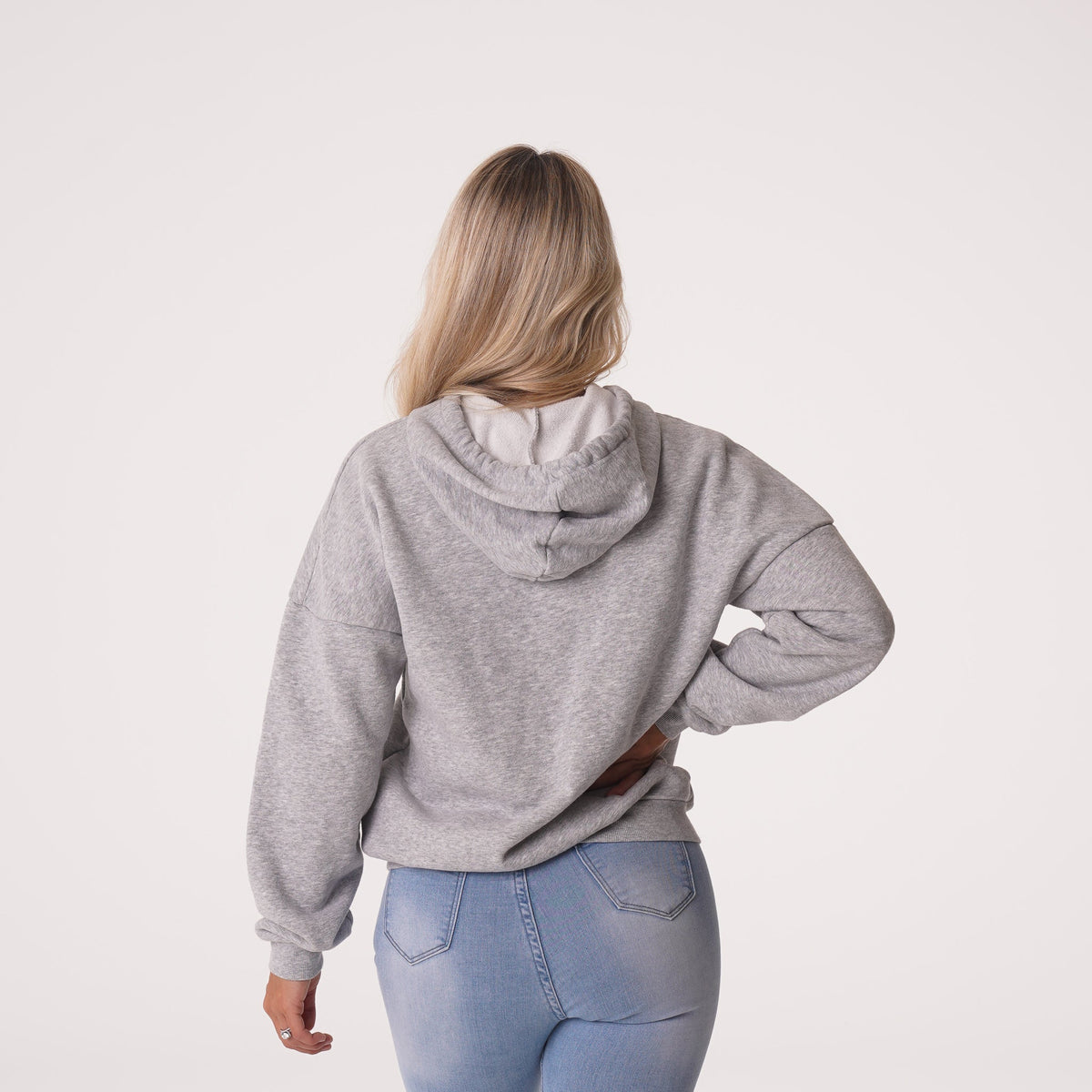 Women Grey Essential Drop Shoulder Hoodie | NVGTN