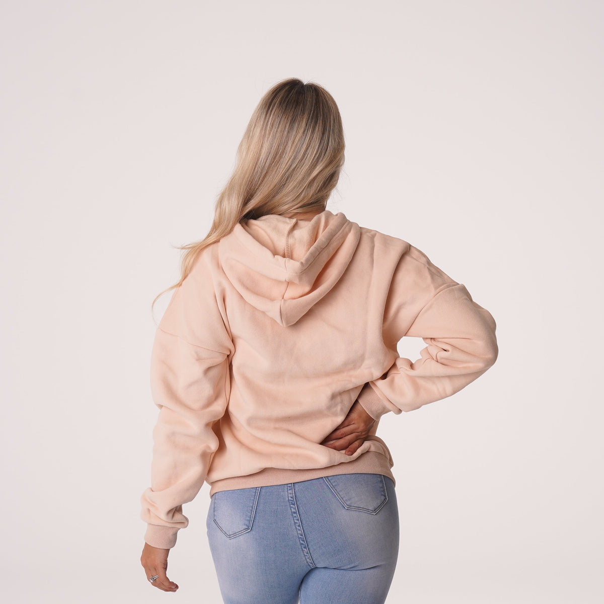 Women Beige Essential Drop Shoulder Hoodie | NVGTN