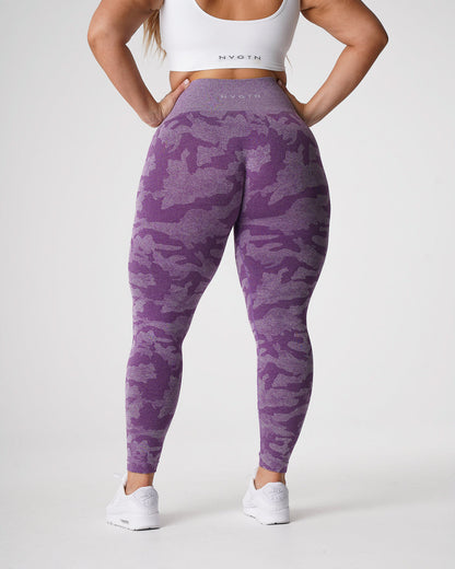 Women Violet Camo Seamless Leggings | NVGTN