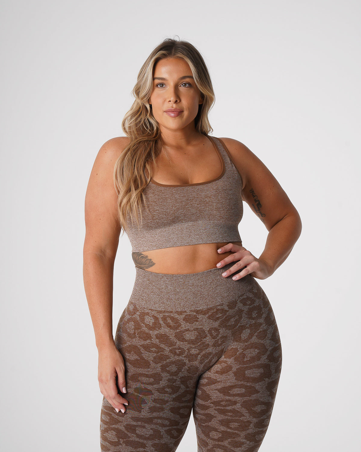 Women Mocha Leopard Eclipse Seamless Bra | NVGTN