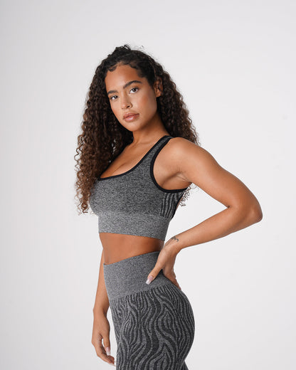 Women Black Speckled Zebra Eclipse Seamless Bra | NVGTN