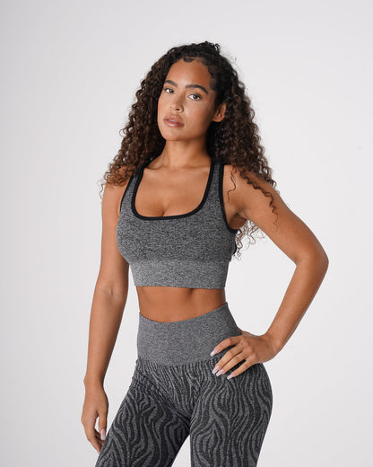Women Black Speckled Zebra Eclipse Seamless Bra | NVGTN