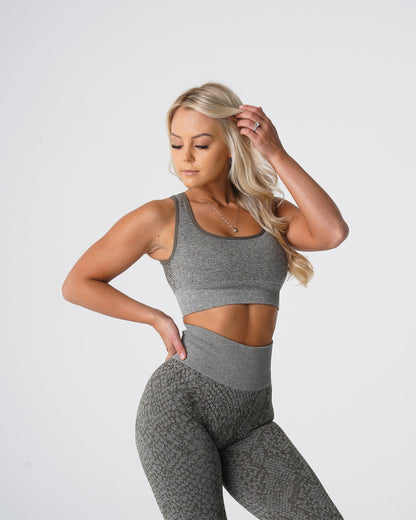 Women Khaki Green Snakeskin Eclipse Seamless Bra | NVGTN