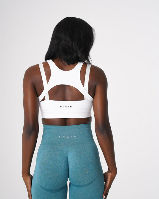 Women White Apex Bra | NVGTN