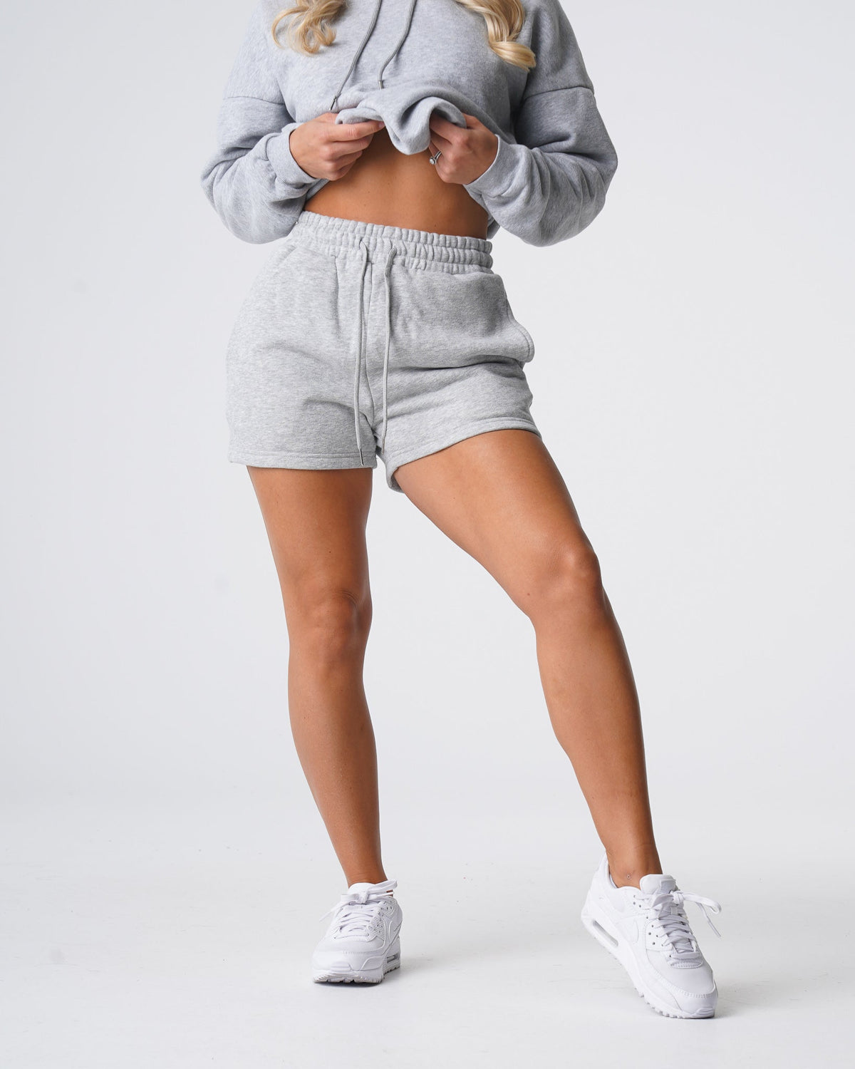 Women Grey Essential Lounge Shorts | NVGTN