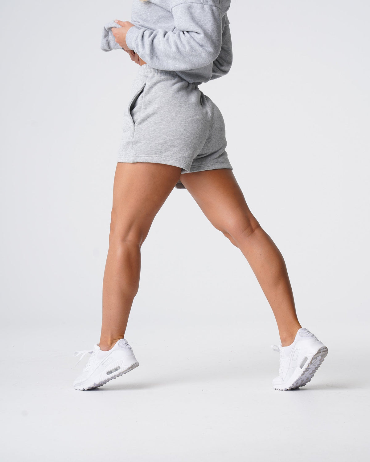 Women Grey Essential Lounge Shorts | NVGTN