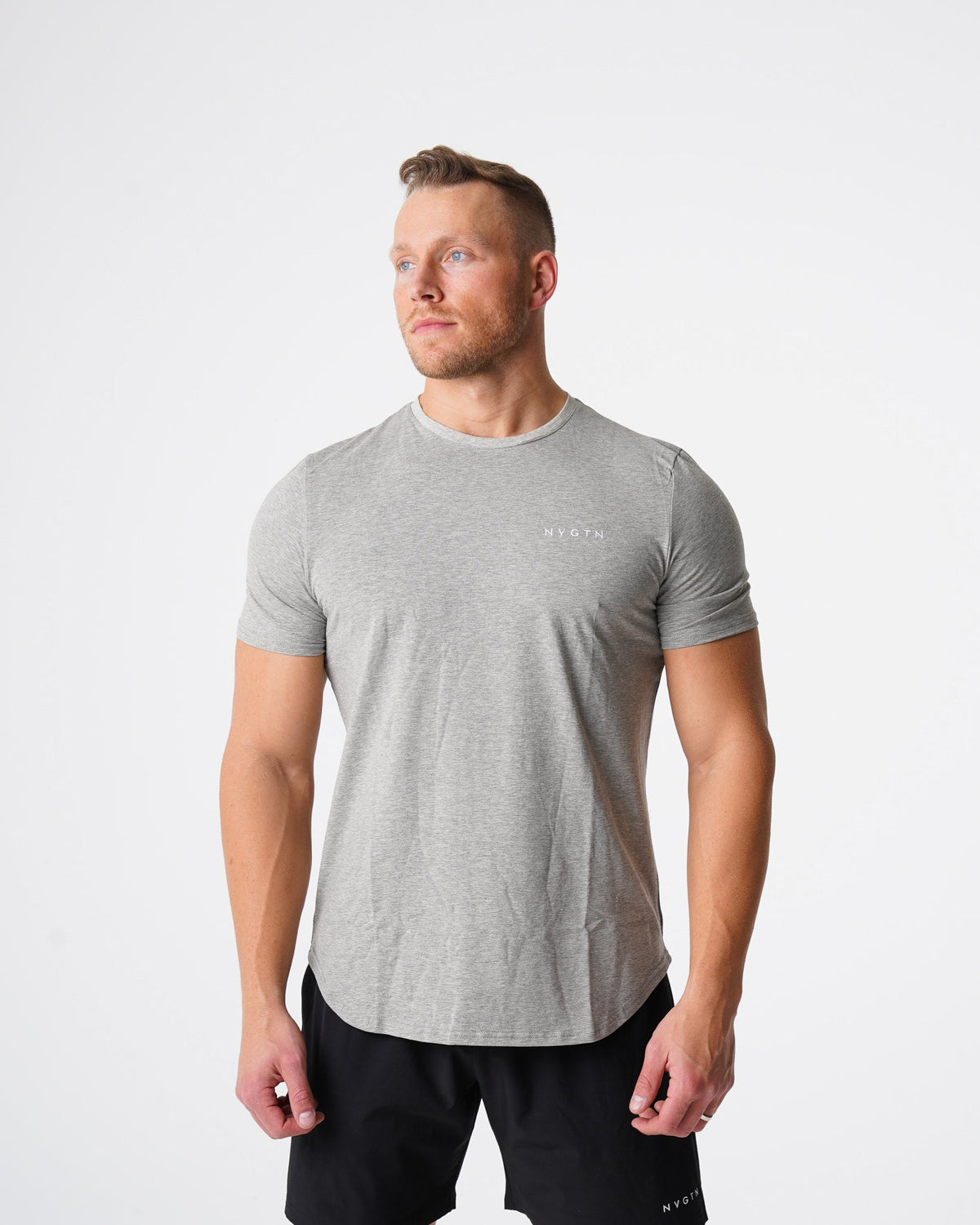 Men Grey Pulse Fitted Tee | NVGTN