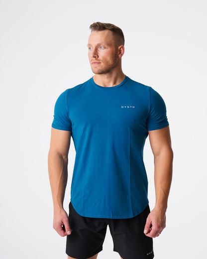 Men French Blue Pulse Fitted Tee | NVGTN