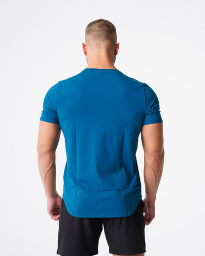 Men French Blue Pulse Fitted Tee | NVGTN