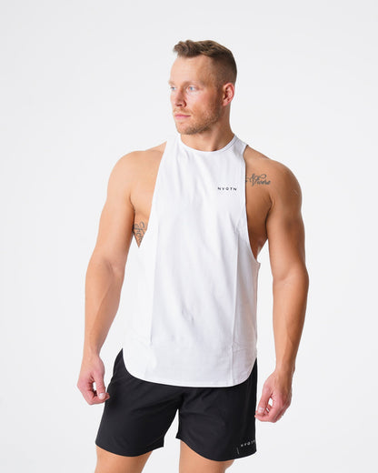 Men White Pulse Edge Tank | NVGTN