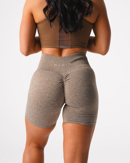 Women Mocha Scrunch Seamless Shorts | NVGTN