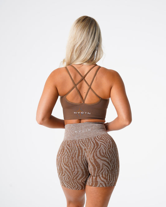Women Mocha Flourish Seamless Bra | NVGTN