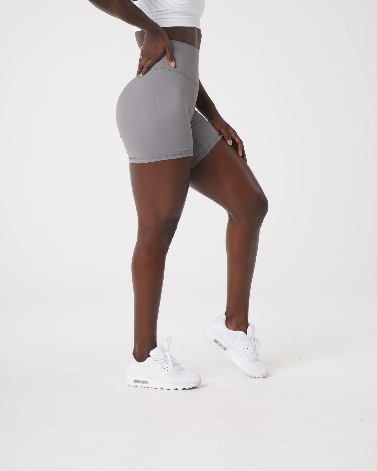 Women Grey Signature 2.0 Shorts | NVGTN